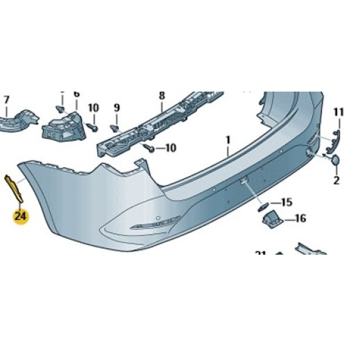 Seat Leon SC(KL) achterbumper wielspoiler